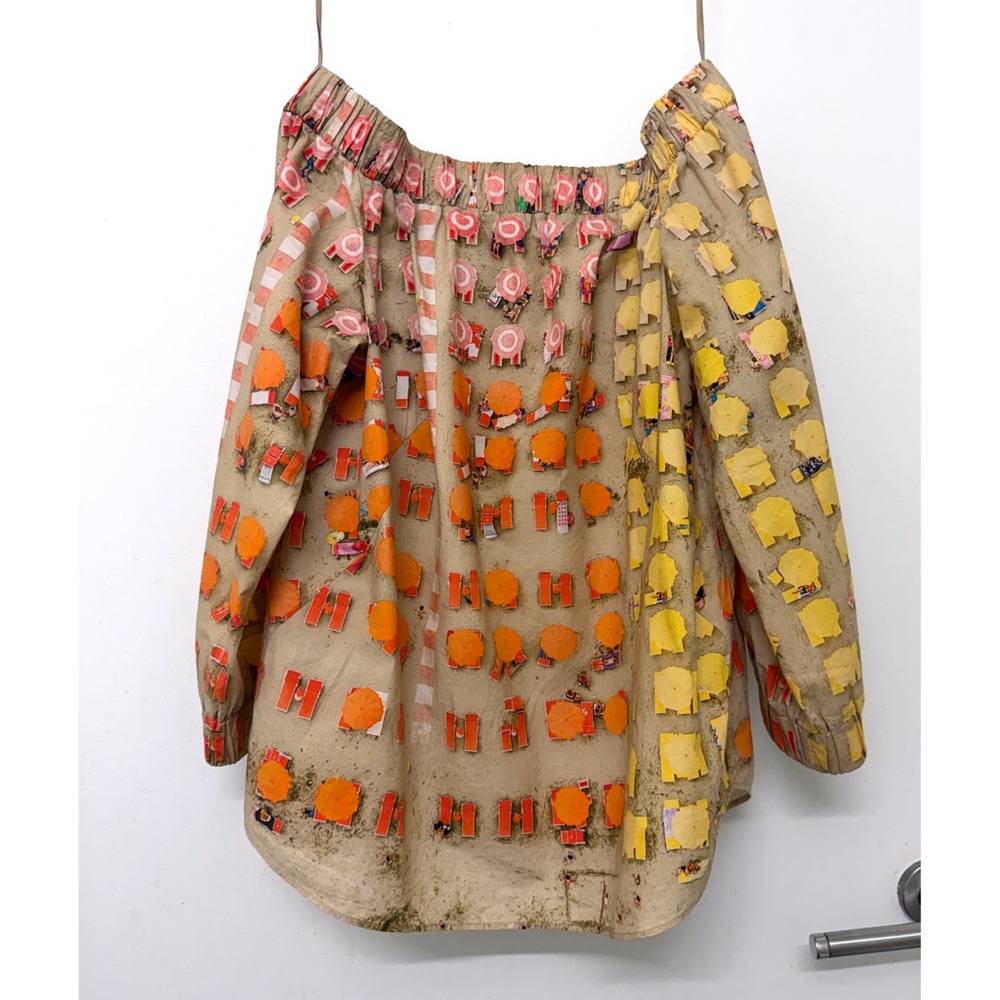 Akris Punto Riviera Umbrella Beach Print Top Off the Shoulder Parasol Sand 8 - Picture 3 of 13